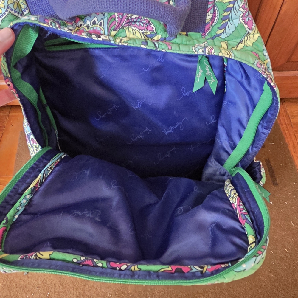Vera Bradley Emerald Paisley Backpack - Picture 3 of 3